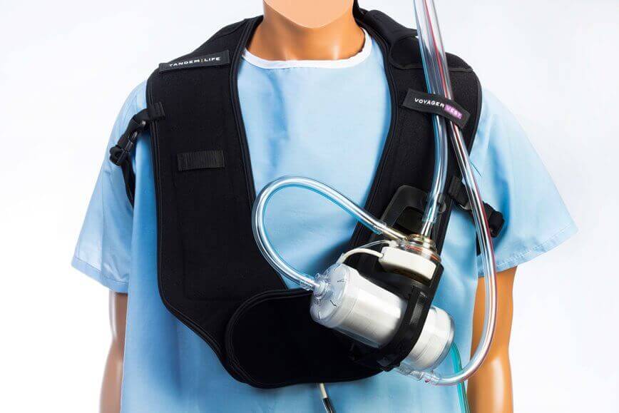 VoyagerVest® on a Mannequin with TandemHeart Pump
