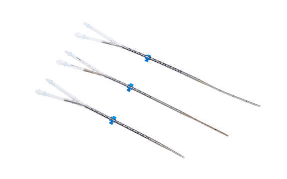 Three sizes of ProtekDuo cannula