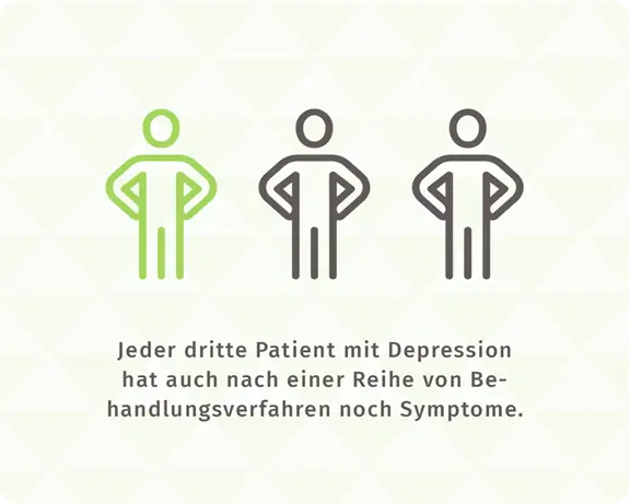 Eine hervorgehobene Person von drei Personen in einer Reihe