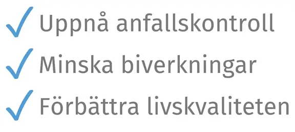 Lista över 3 av DRE-behandlingsmålen