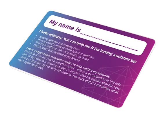 purple vns therapy patient information card