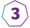 step 3 icon in heptagon