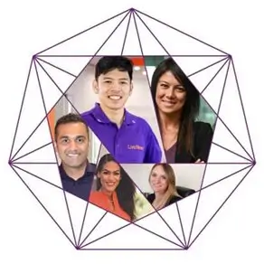 collage of 5 employees faces 