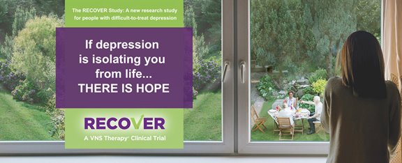 If depression is isolating you from life there is hope, Recover a VNS Therapy Clinical Trial